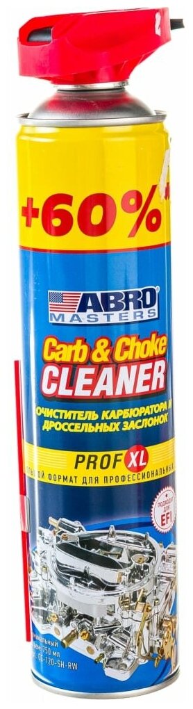 ABRO MASTERS Очиститель карбюратора PROF XL спрей 650 мл, шт CC-120-SH-RW