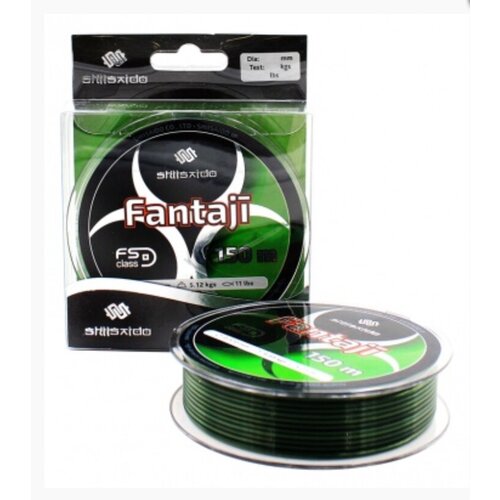 фото Леска "shii saido" fantaji, l-150 м, d-0,309 мм, test-7,01 кг, черно/зеленая namazu