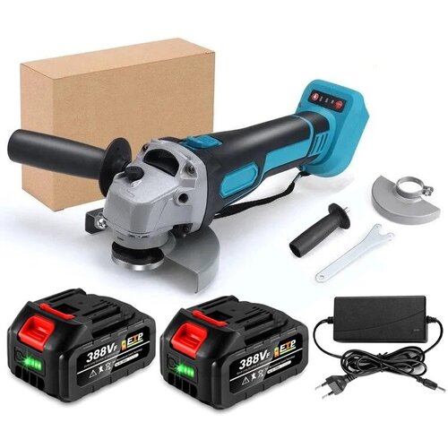 Аккумуляторная бесщеточная УШМ ИНТОК 11000125мм М14 c АКБ-2шт MAX LITHIUM 4 Ah 18V Li-ion и зарядкой адаптирована к 18V батареи Makita 808000₽