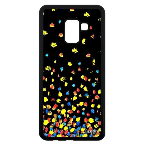 фото Чехол на мобильный samsung galaxy a8 2018, "снег" кружочки хлопья utaupia