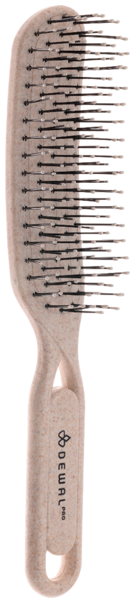 DEWAL, Щетка для волос ECOLOGY с двойной щетиной бежевая