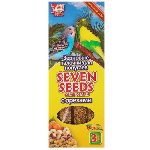 Палочки Seven Seeds для попугаев, орехи, 3 шт, 90 г