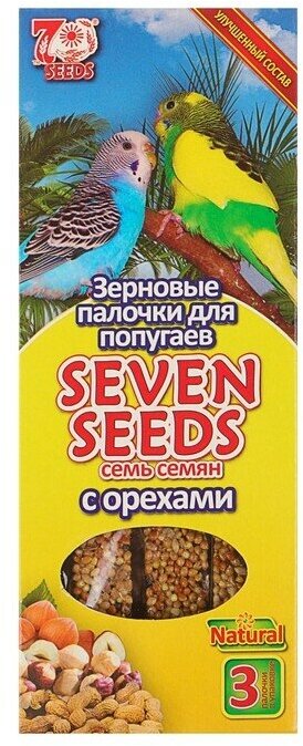 Seven Seeds Палочки Seven Seeds для попугаев, орехи, 3 шт, 90 г