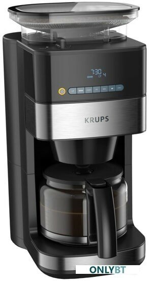 Кофеварка Krups Grind Aroma KM832810 черный/серебристый