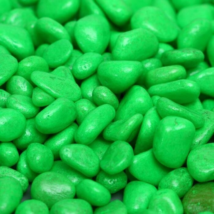 Грунт декоративный DECOR DE флуоресцентный, зеленый, фр. 5-10 мм, 350 г (5120731) - фотография № 7