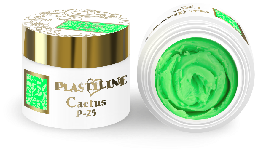 Гель-пластилин для лепки на ногтях, гель для дизайна, цвет нежно-зелёный P-25 Cactus, 5 мл.