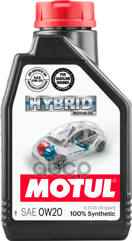 MOTUL Масло Моторное Motul Hybrid 0W-20 Синтетическое 1 Л 107141