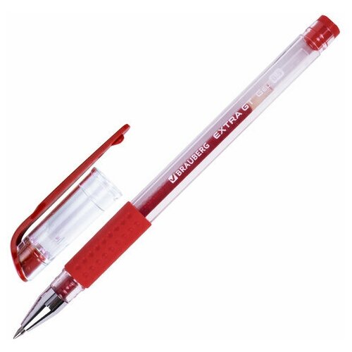 Ручка Unitype гелевая с грипом BRAUBERG EXTRA GT - (24 шт) ручка гелевая с грипом brauberg extra gt красная стандартный узел 0 5 мм линия 0 35 мм 143920 143920