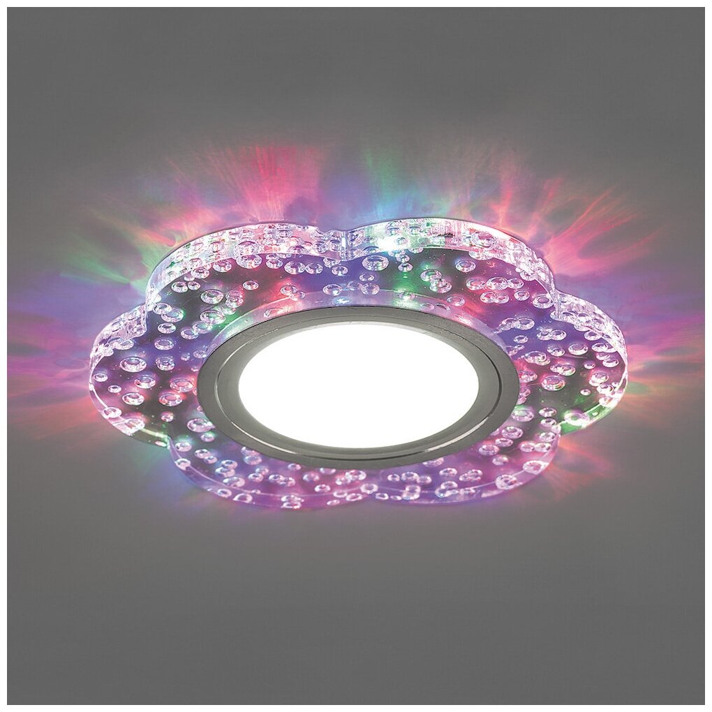 Светильник потолочный CD954 15LED*2835 SMD RGB, MR16 50W G5.3, "цветок", прозрачный - фотография № 2