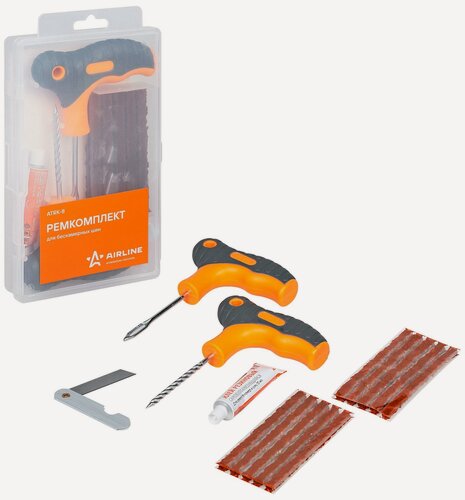 Изображение товара Ремкомплект для б к шин в прозрачном кейсе AIRLINE ATRK-8