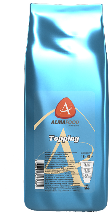 Молочный топпинг ALMAFOOD TOPPING, пакет, 1кг.