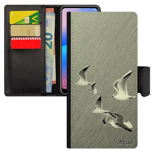 фото Чехол-книжка на телефон galaxy a50, "чайки" моевка альбатрос utaupia