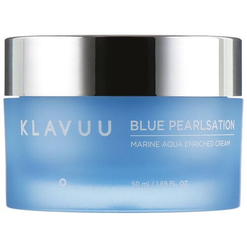 KLAVUU Blue Pearlsation Marine Aqua Enriched Cream Увлажняющий крем для лица с морским коллагеном, 50 мл увлажняющий и успокаивающий тонер для лица klavuu blue pearlsation oneday 8cups marine collagen aqua toner 140 мл