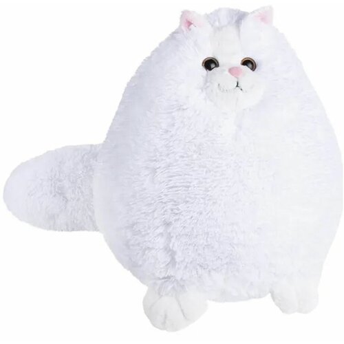 Мягкая игрушка Большой пушистый кот Пушан белый 30 см