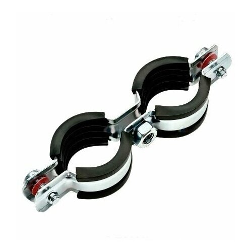 Хомут двойной с шпилькой и дюбелем 1/2