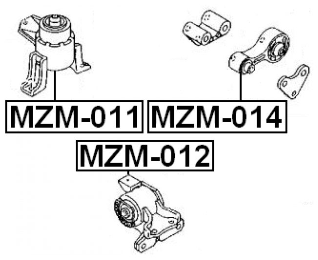 Подушка двигателя FEBEST MZM-014 - фотография № 2