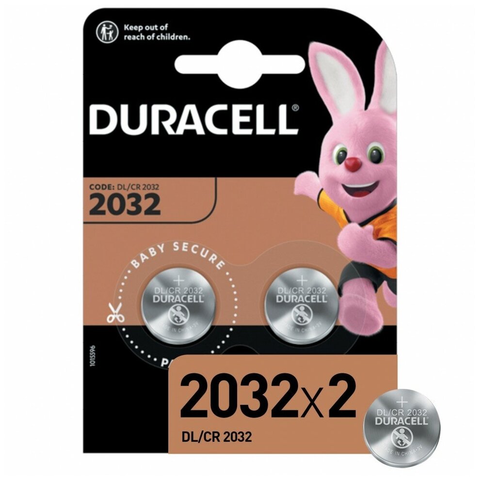 Батарейки DURACELL CR2032-2BL литий бл/2шт