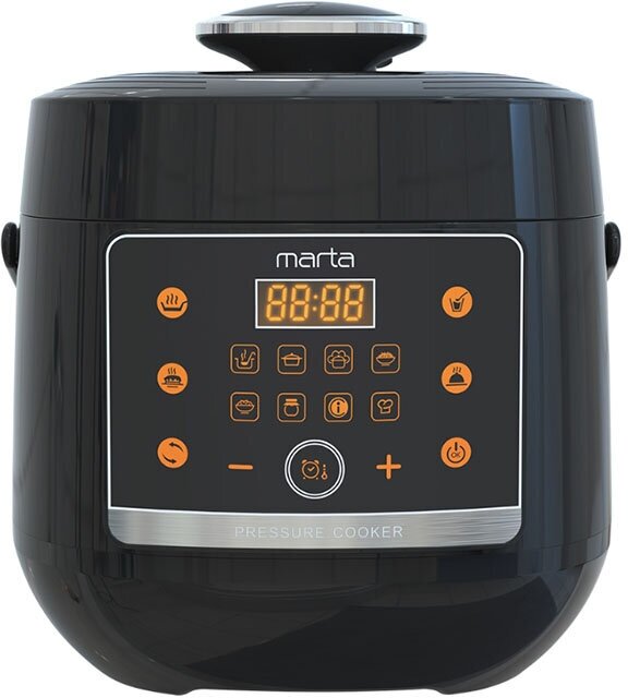 Скороварка/мультиварка MARTA MT-4331, черный/серебристый