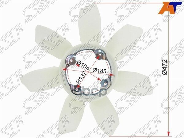 Крыльчатка Вентилятора Toyota Land Cruiser Prado 120 /Surf/Fj Cruiser 5Vz/1Gr/3Rz/2Tr 02-/Prado 150 Sat арт. ST-16361-31060