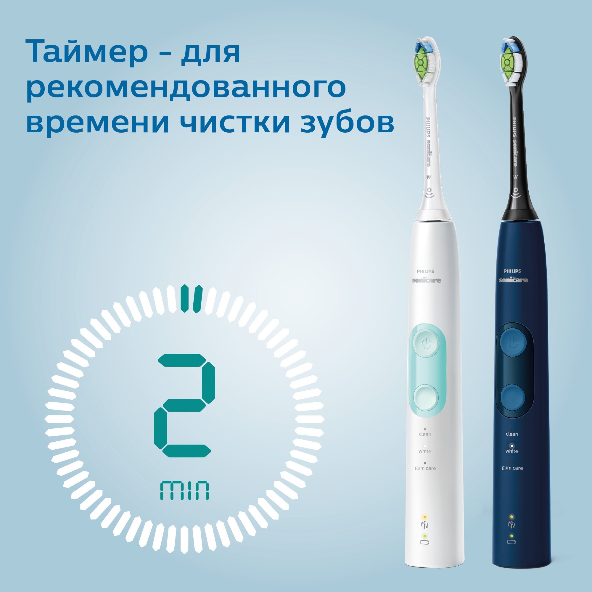 Набор электрических зубных щеток Philips Sonicare ProtectiveClean 5100 , с 2 дорожными футлярами - фото №9