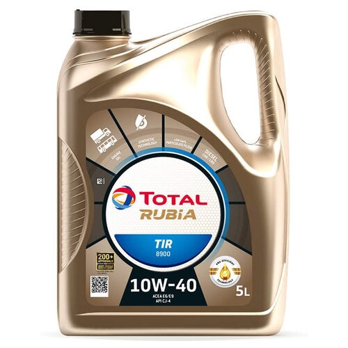 фото Полусинтетическое моторное масло total rubia tir 8900 10w40, 5 л