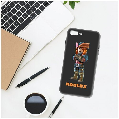 Чехол-накладка Krutoff Soft Case Roblox-Эзебель для iPhone 7 Plus/8 Plus черный чехол накладка krutoff soft case roblox пигги для iphone 7 plus 8 plus черный