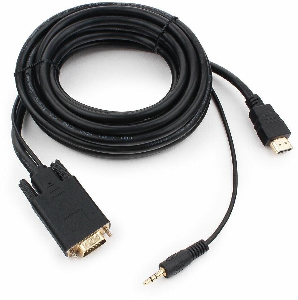 Разветвитель Cablexpert HDMI - VGA / mini jack 3.5 mm (A-HDMI-VGA-03)