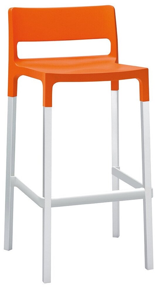 Стул барный пластиковый Scab Design Divo, оранжевый