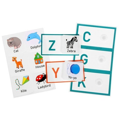 Игра на липучках «Изучаем английский алфавит» скатерть детская раскраска изучаем алфавит 110 x 120 см белая