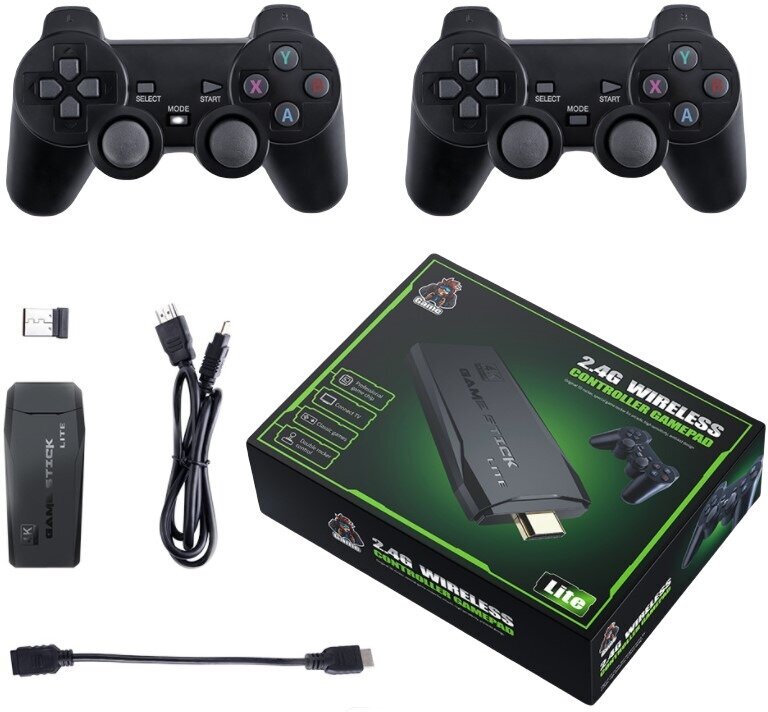 Портативная игровая приставка Game Stick Lite 64 GB, встроенные игры 10000