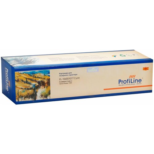 Картридж ProfiLine PL-106R01077-C, 15000 стр, голубой картридж pl 106r01077 profiline