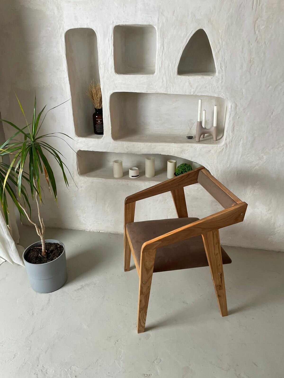 Стул из натурального дерева / стул для гостиной/ мебель лофт - фотография № 2