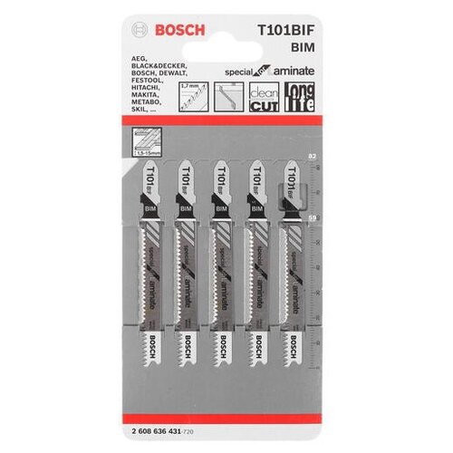 Bosch 2608636431 5 лобзиковых T 101 BIF, BIM