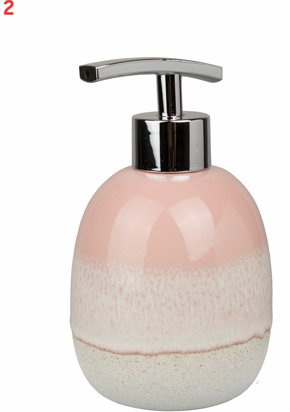 Дозатор для жидкого мыла Аквалиния Ombre керамика цвет розовый (2 шт.)
