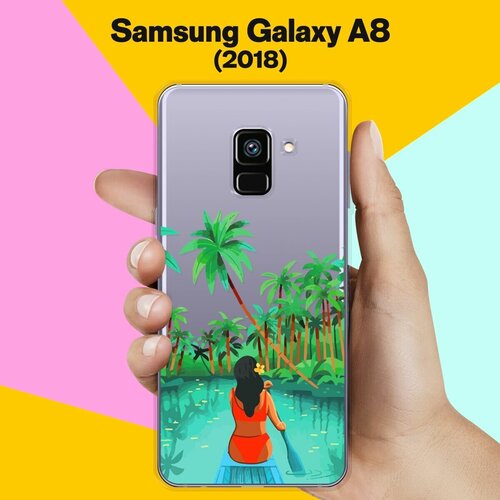 Силиконовый чехол на Samsung Galaxy A8 (2018) Пейзаж / для Самсунг Галакси А8 2018 пластиковый чехол единорог цветы на samsung galaxy a8 2018 самсунг галакси а8 2018