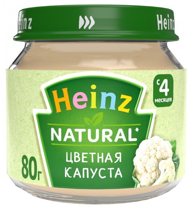 Пюре Heinz цветная капуста (с 4 месяцев) 80 г, 1 шт
