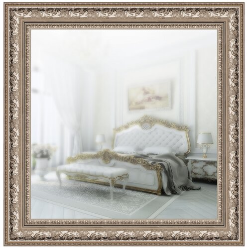 фото Зеркало в широкой раме 79 x 80 см, модель p090048 аурита