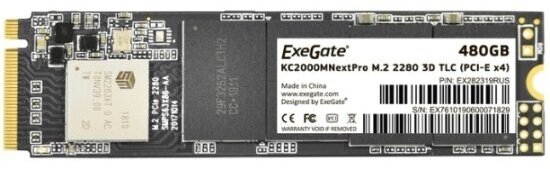 SSD диск Exegate KC2000MNextPro 480GB M.2 2280 3D TLC (PCI-E x4)