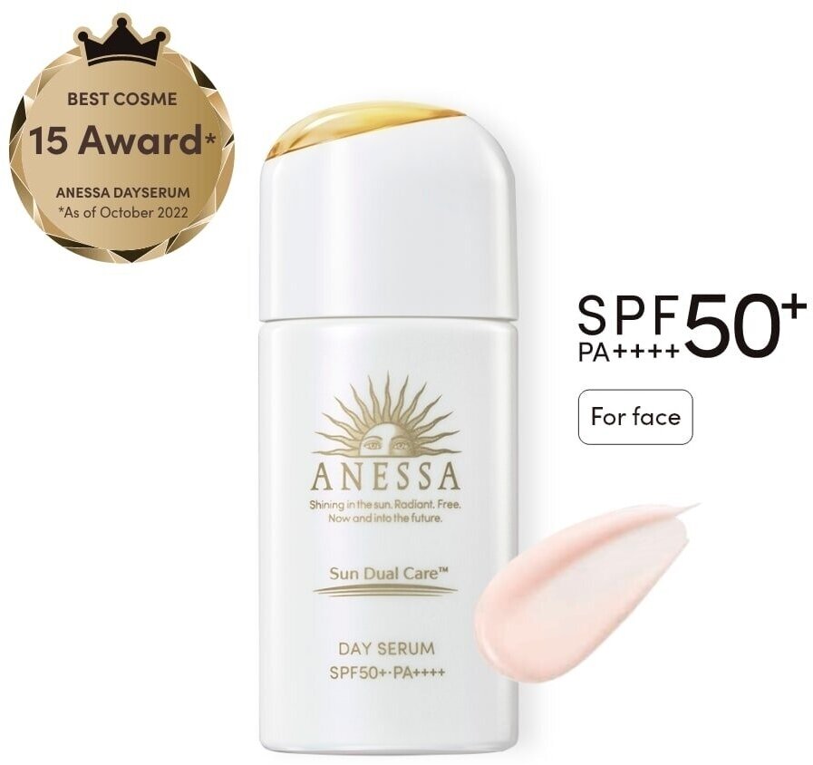 ANESSA Day Serum Sun Dual Care SPF50+ японская солнцезащитная сыворотка подходит для всех типов кожи, 30 мл