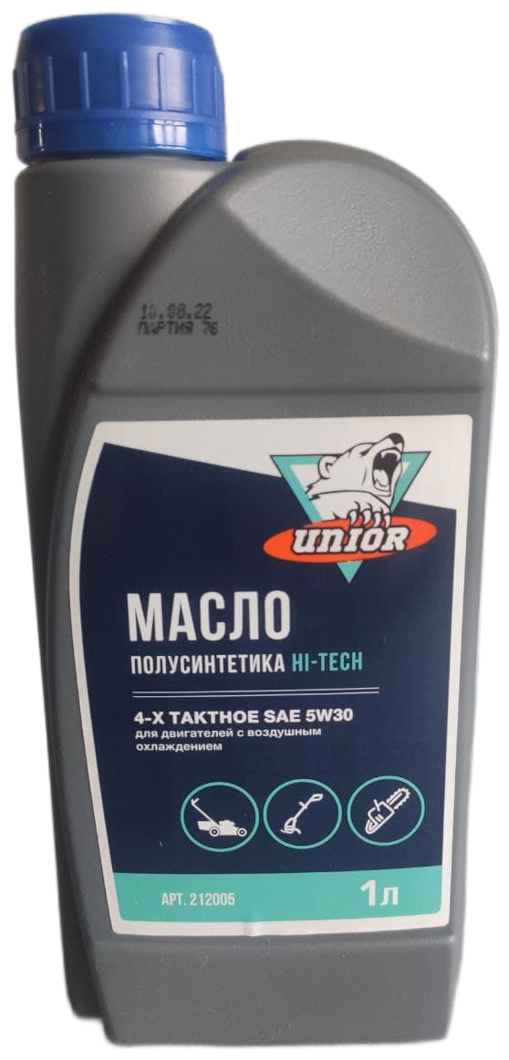 Масло 4-х тактное 5W30 полусинтетика 1 л UNIOR