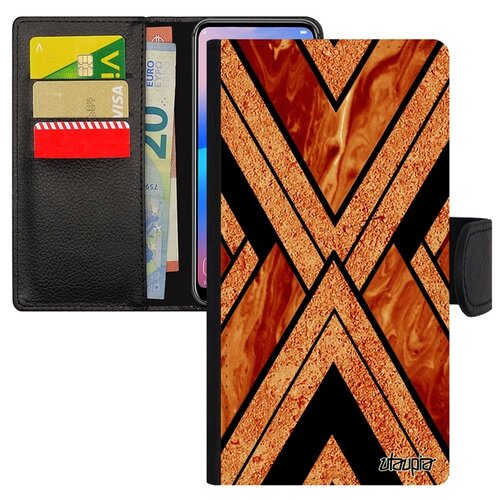 фото Чехол книжка на телефон mi 8, "х-орнамент" гранит треугольник utaupia