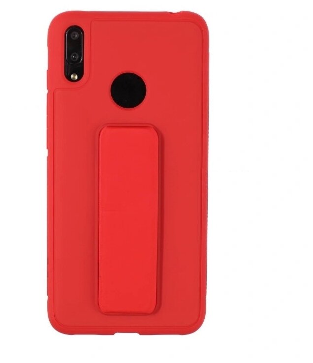 Чехол силиконовый для Huawei Y6 2019, с магнитной подставкой, красный