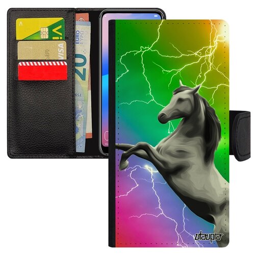 фото Чехол книжка на смартфон p20 lite, "лошадь" кобыла жеребенок utaupia