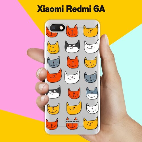 матовый силиконовый чехол разные коты на xiaomi redmi 6a сяоми редми 6а Силиконовый чехол на Xiaomi Redmi 6A Коты / для Сяоми Редми 6А