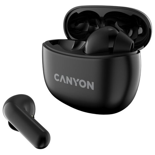 Наушники Canyon CNS-TWS5B беспроводные, вкладыши, с микрофоном, TWS, Bluetooth, черный