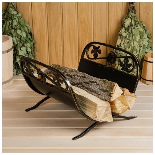 Дровница кованая, цвет бронза