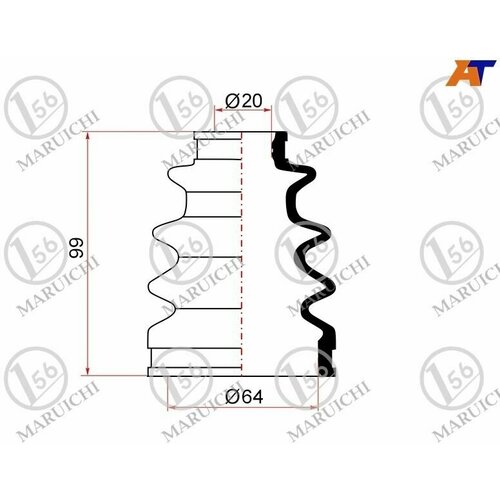 Пыльник шруса внутренний TOYOTA HARRIER MCU10W, KLUGER 1MZ-FE 3.0L