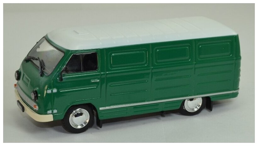Масштабная модель "Автолегенды СССР", DeAgostini ЕрАЗ-762В 1966 - 1996 гг, тёмно-зелёный с белым, 1:43