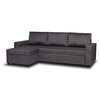 Угловой диван-кровать Дуглас, темно-серый - изображение