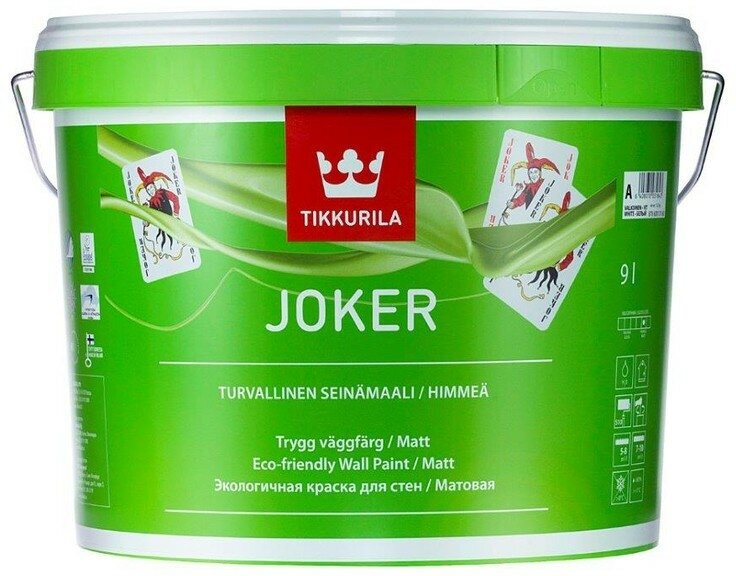 Экологичная краска Tikkurila Joker 9L (A)